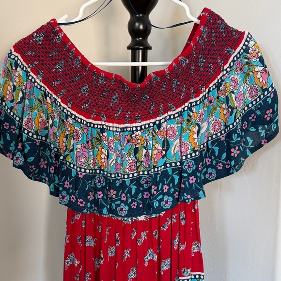 Patrons of Peace Dresses & Skirts - Floral Off-Shoulder Maxi Dress